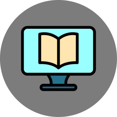 Bir kitap simgesinin vektör illüstrasyonu