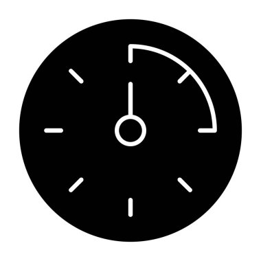 Bir saat simgesinin vektör illüstrasyonu