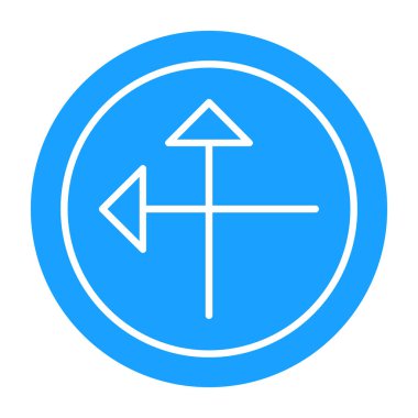 Yol işareti simgesinin vektör illüstrasyonu