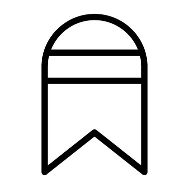 Bir çizgi filmin siyah beyaz ikonunun vektör çizimi