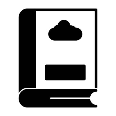 Bulut hesaplama simgesi, basit vektör illüstrasyonu