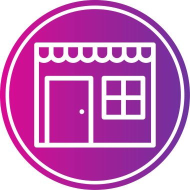 Mağaza. Web simgesi basit illüstrasyon