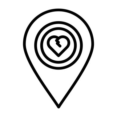 konum simgesi. Basit taslak çizim vektör konum simgeleri