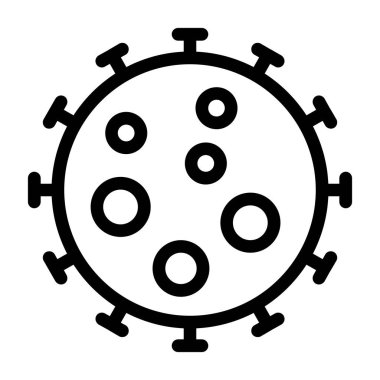 Virüs bakteri simgesi, dış hat biçimi