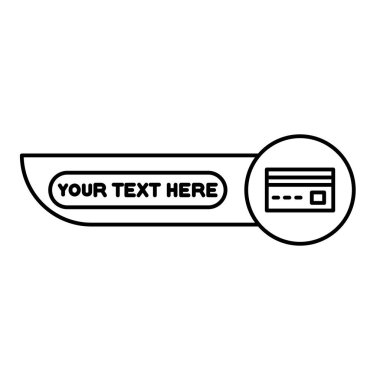 çizgi sanat vektörü illüstrasyonu, konuşma balonu