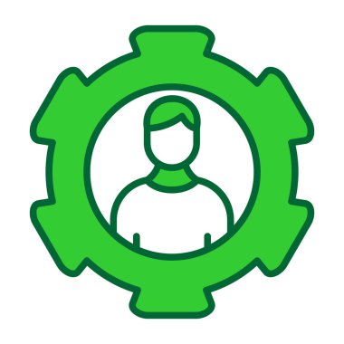 dişli simgesi. düz biçim vektör resimlemesini hızlandırır