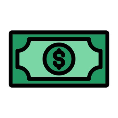 para dolar izole simgesi