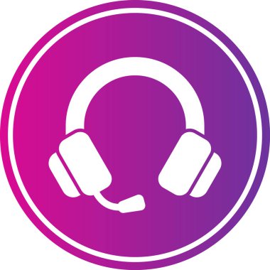 Kulaklık simgesinin vektör illüstrasyonu