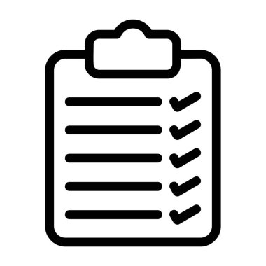 Kontrol listesi simgesi vektör illüstrasyonu