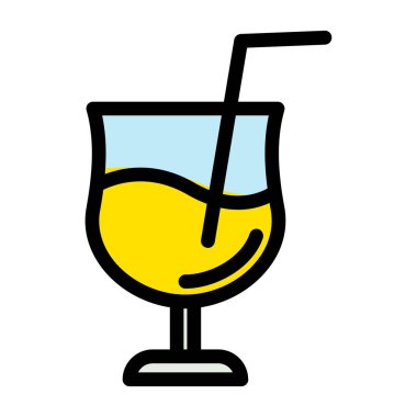 Kokteyl içeceği vektör simgesi tasarımı