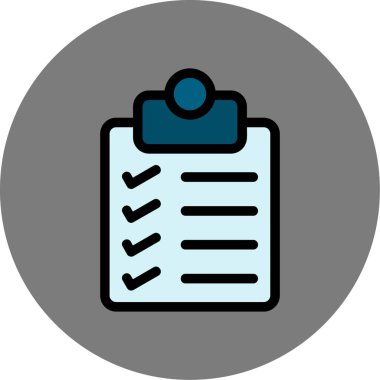 Kontrol listesi simgesi vektör illüstrasyonu