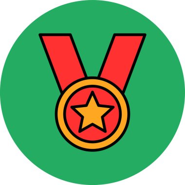 Madalya ikonu. vektör illüstrasyonu