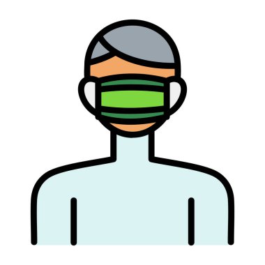 Cerrah simgesi renk ana hatları vektörü