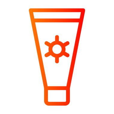 Güneş tüpü. Web simgesi vektör illüstrasyonu