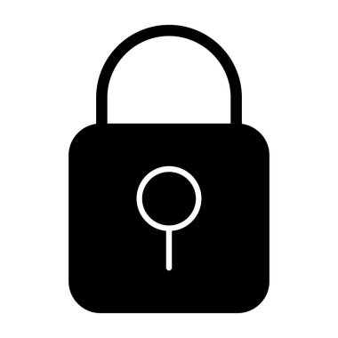 Kilit. Web simgesi basit illüstrasyon