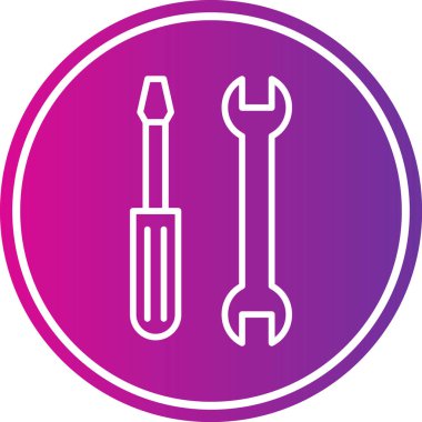 İngiliz anahtarı. Web simgesi basit illüstrasyon