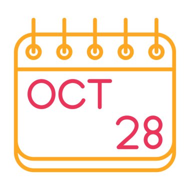 Takvim simgesi tasarımı, vektör illüstrasyonu