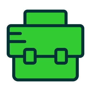 Bavul. Web simgesi basit illüstrasyon