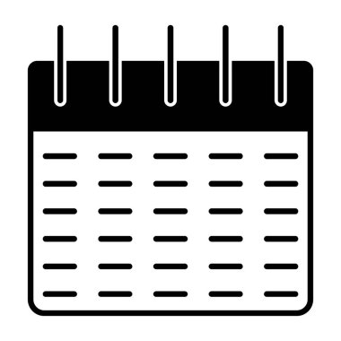 Takvim web simgesi basit vektör illüstrasyonu