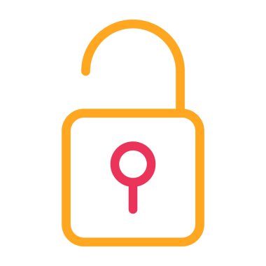 asma kilit ince daire simgesi