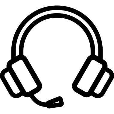 Kulaklık ağ simgesi basit vektör illüstrasyonuName