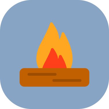 Yangın. Web simgesi basit illüstrasyon