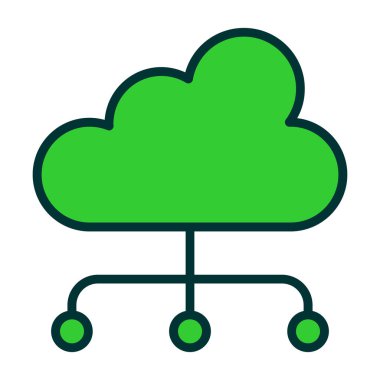 Bulut simgesi vektör illüstrasyonu