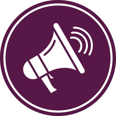 megafon ikonu. Herhangi bir tasarım için basit hoparlör vektör simgeleri çizimi