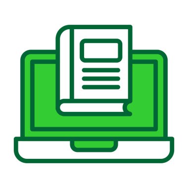 Bir kitap simgesinin vektör illüstrasyonu