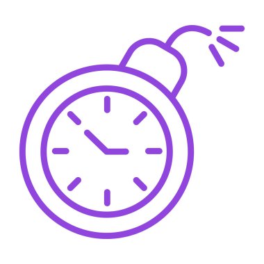 Saat. Web simgesi basit tasarım