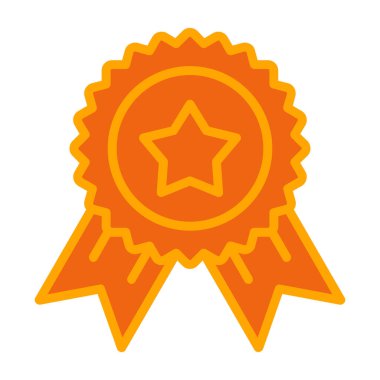 Madalya ikon vektör illüstrasyonu