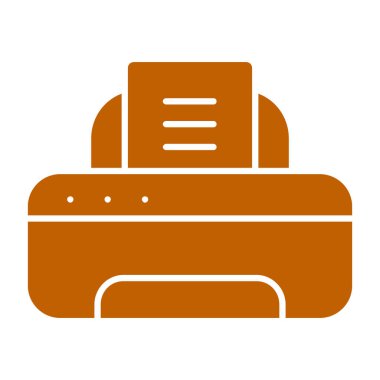 yazıcı simgesi vektörü izole edildi