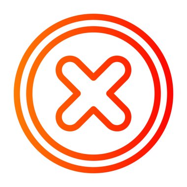 İptal et. Web simgesi basit illüstrasyon