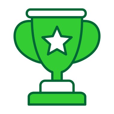 kupa vektörü düz renk simgesi