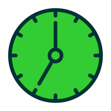 saat vektör renk çizgisi simgesi
