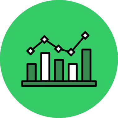 Bir grafik simgesinin vektör illüstrasyonu