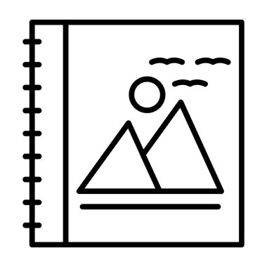 seyahat ve tatil hattı ikon vektörü. Turist ve seyahat tabelası. izole edilmiş çizgi simgesi siyah illüstrasyon