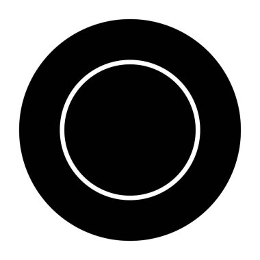 Yuvarlak daire simgesinin vektör illüstrasyonu