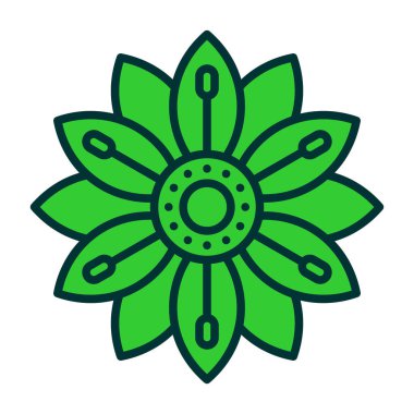 Çiçek. Web simgesi basit illüstrasyon