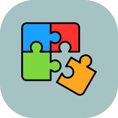 Vektör simgesi tasarım bulmaca