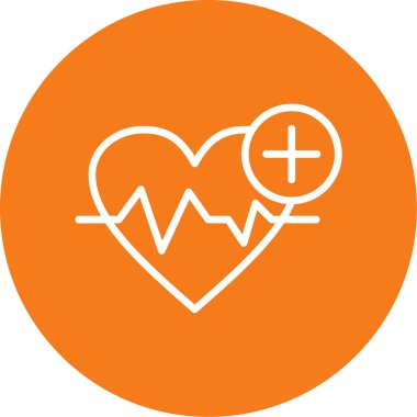 Kalp ikonu vektör illüstrasyonu