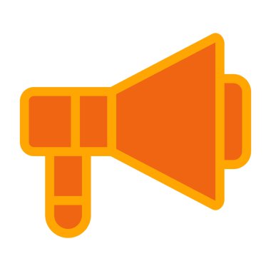 Megafon. Basit simge vektör illüstrasyonu