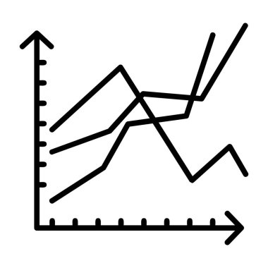grafik simgesi vektörü. özet çizgisi sembolü.