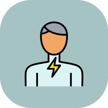 Bir yıldırım simgesinin vektör çizimi