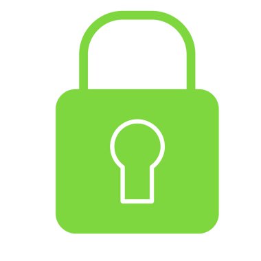 asma kilit ikon vektör çizimi