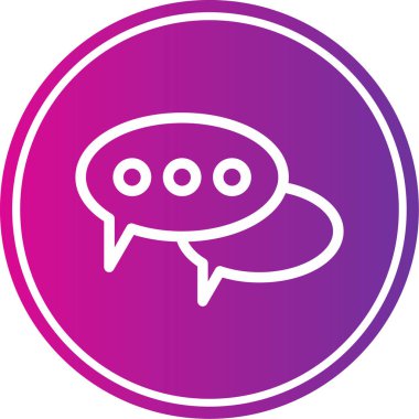 Sohbet simgesi vektör illüstrasyonu