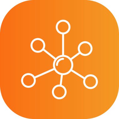 Benzersiz ağ bağlantı vektör simgesi