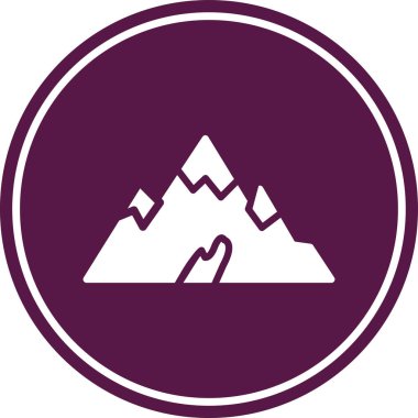 Dağlar. Web simgesi basit illüstrasyon