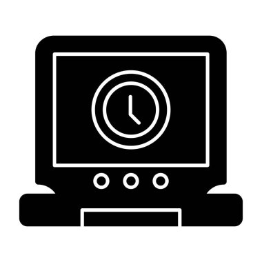 Dizüstü bilgisayar simgesi vektör çizimi