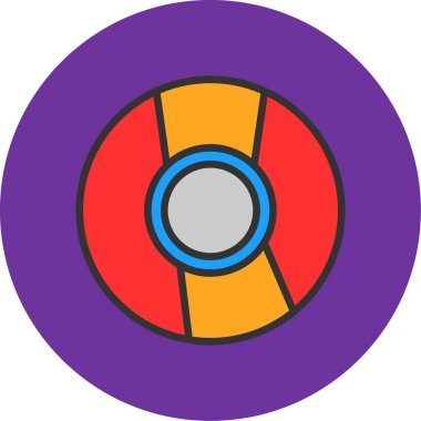 Plaj cankurtaranı oy, illüstrasyon, vektör, beyaz arka planda.